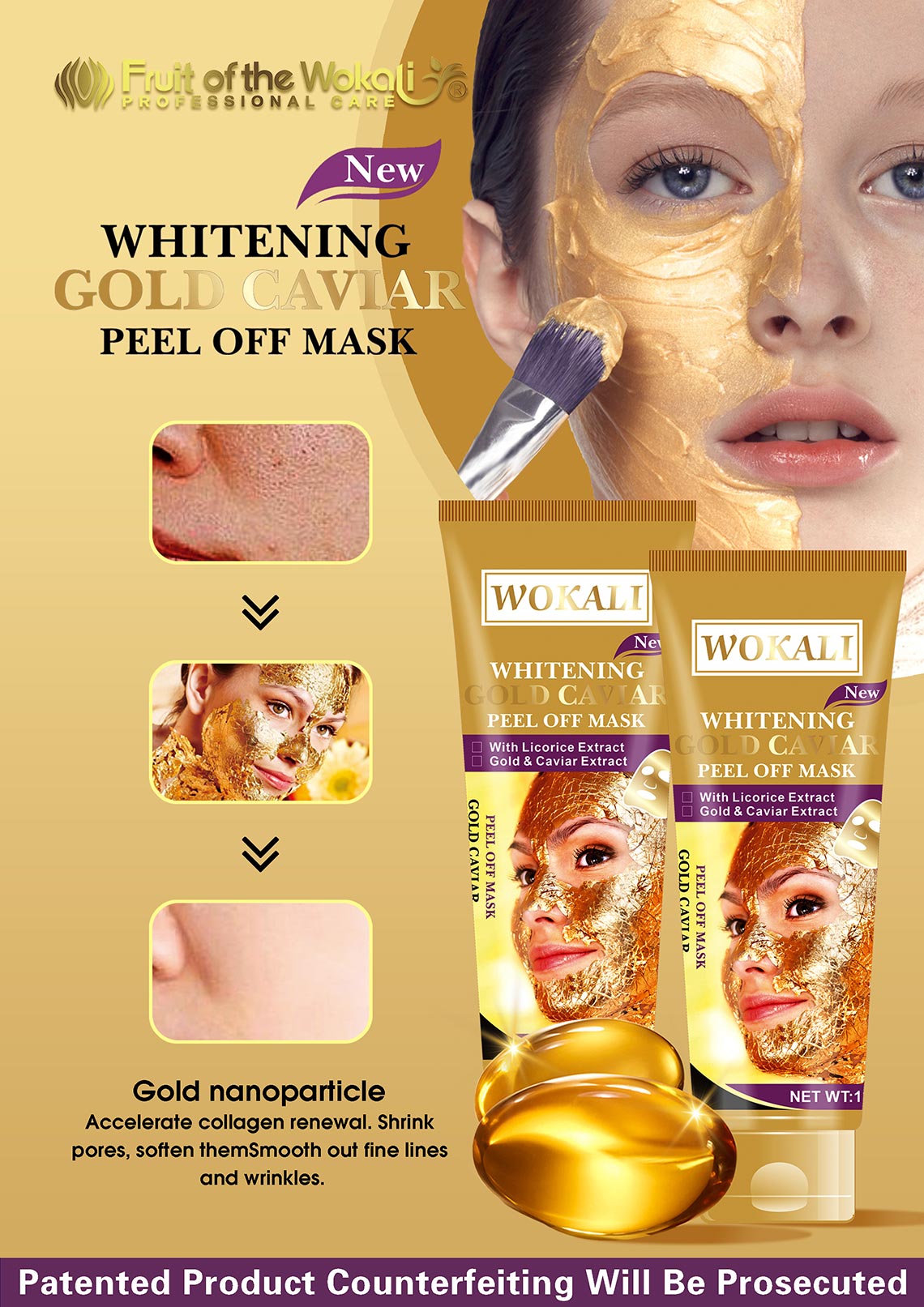 GOLD MASK PEEL-OFF MASK-黄金面膜泥