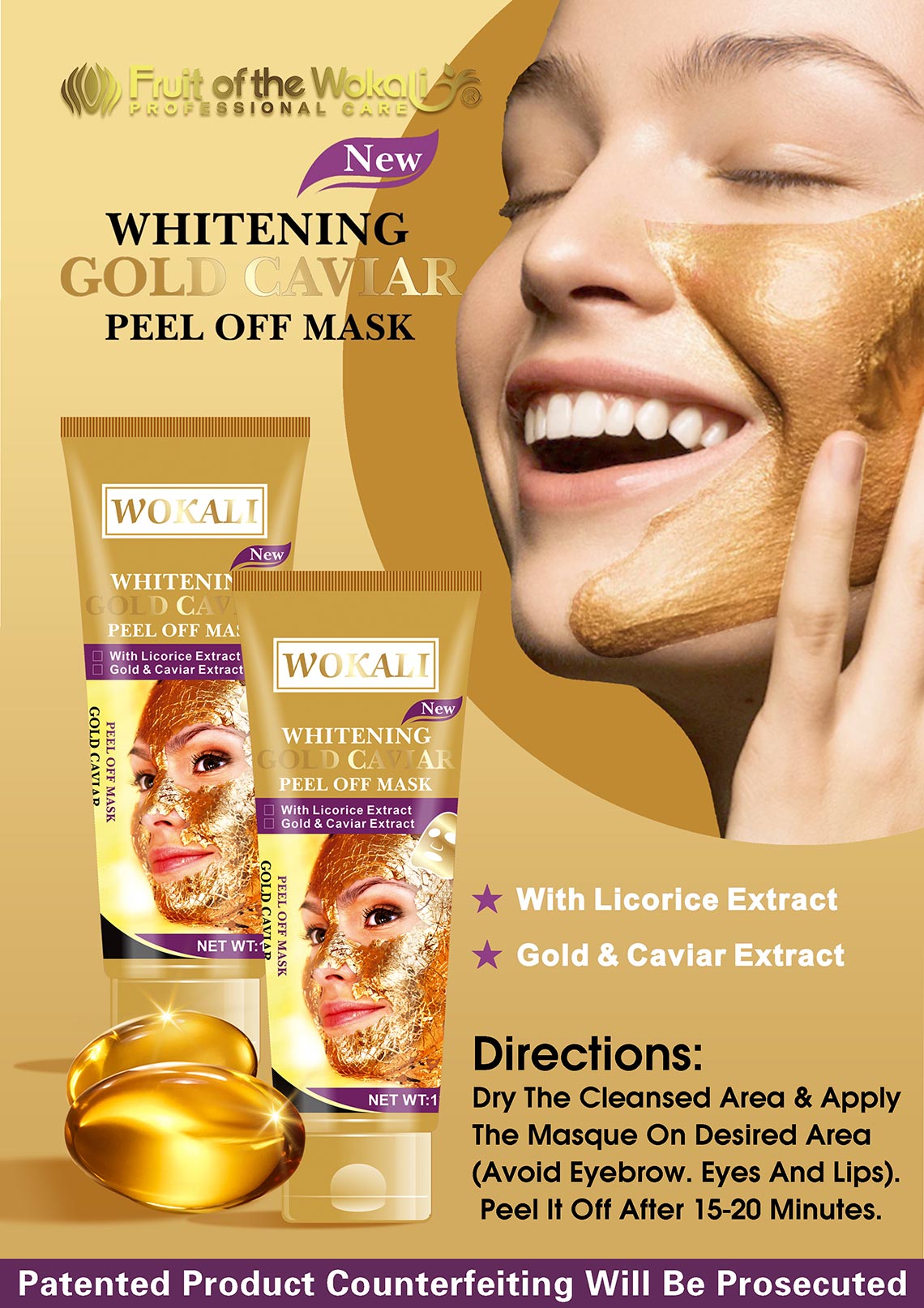 GOLD MASK PEEL-OFF MASK-黄金面膜泥